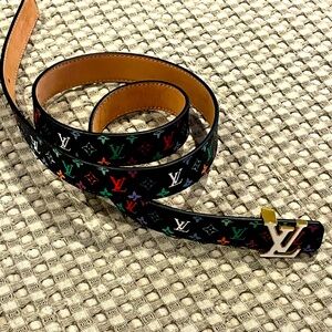 LV Multi color belt. Like new.  Can be gifted.